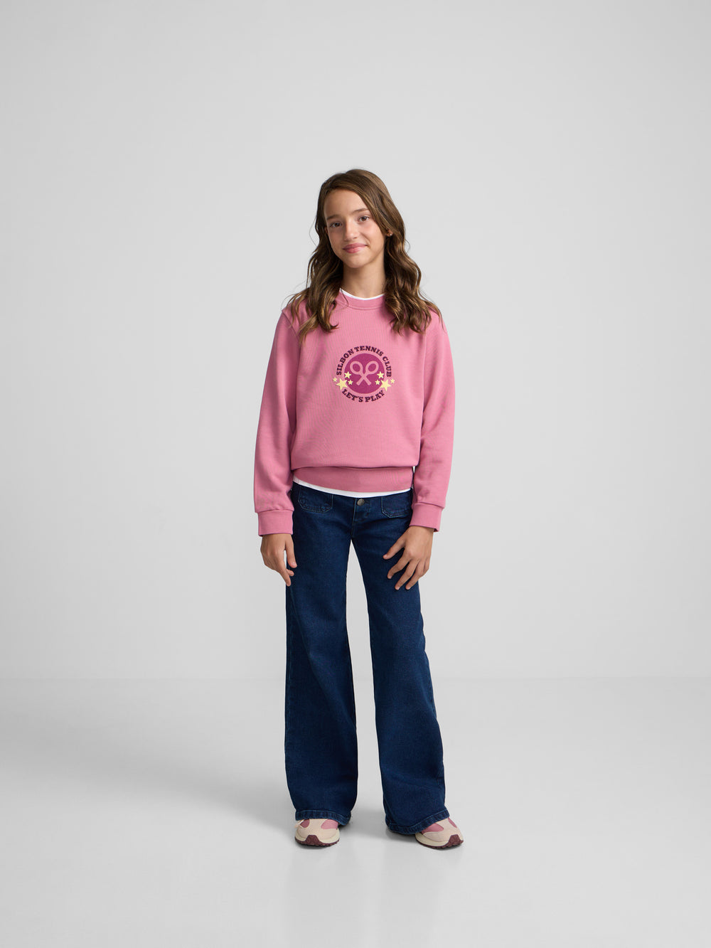 Sudadera girl tennis club rosa