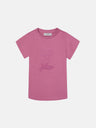 Camiseta girl silbon clasica rosa