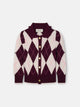 Cardigan girl rombos granate