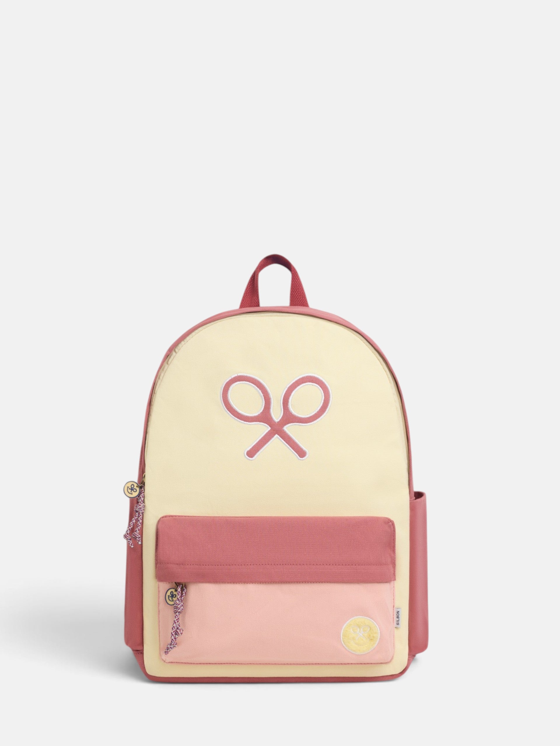 Mochila girl tricolor amarillo y rosa