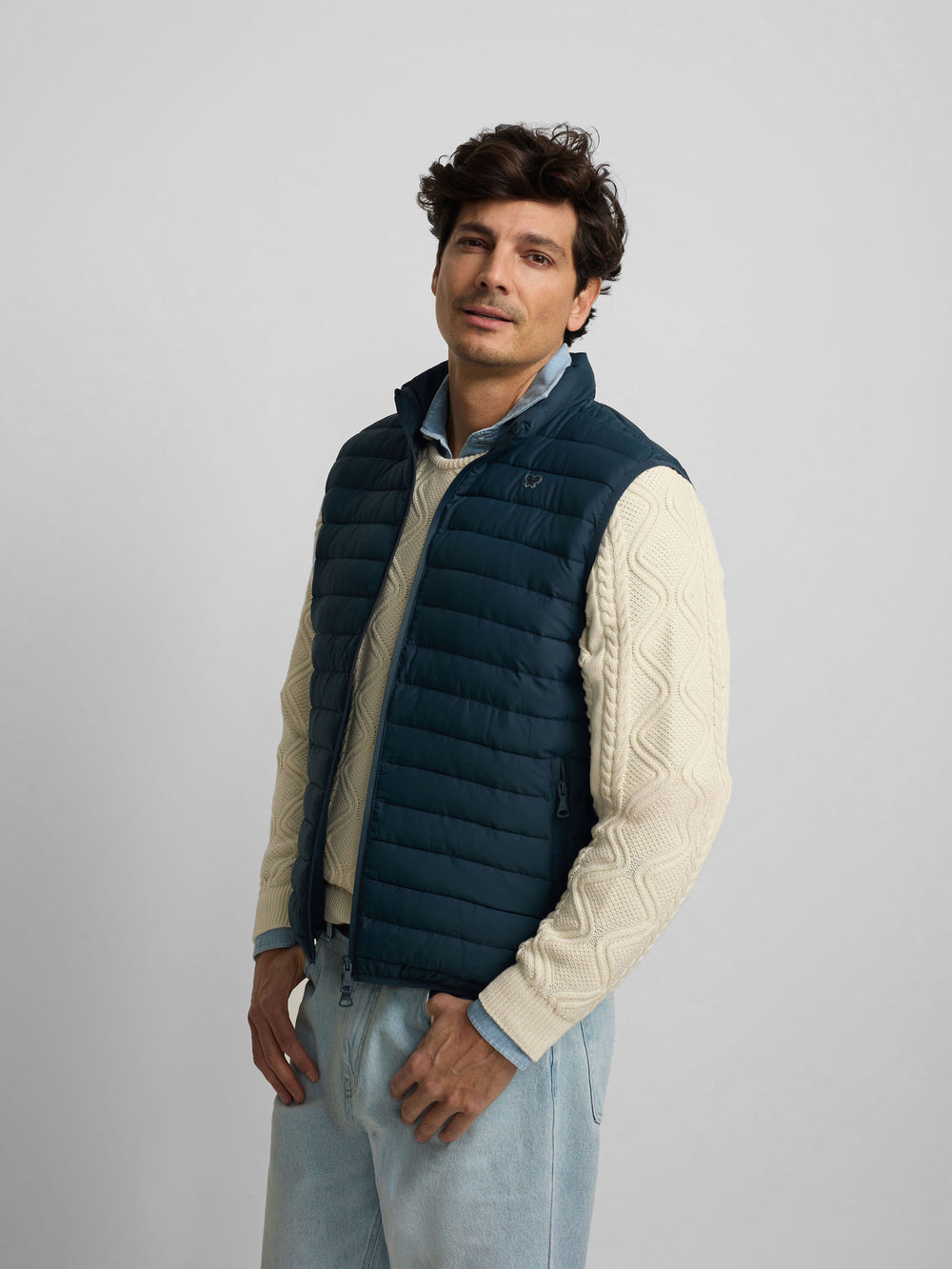 Gilet matelassé bleu marine
