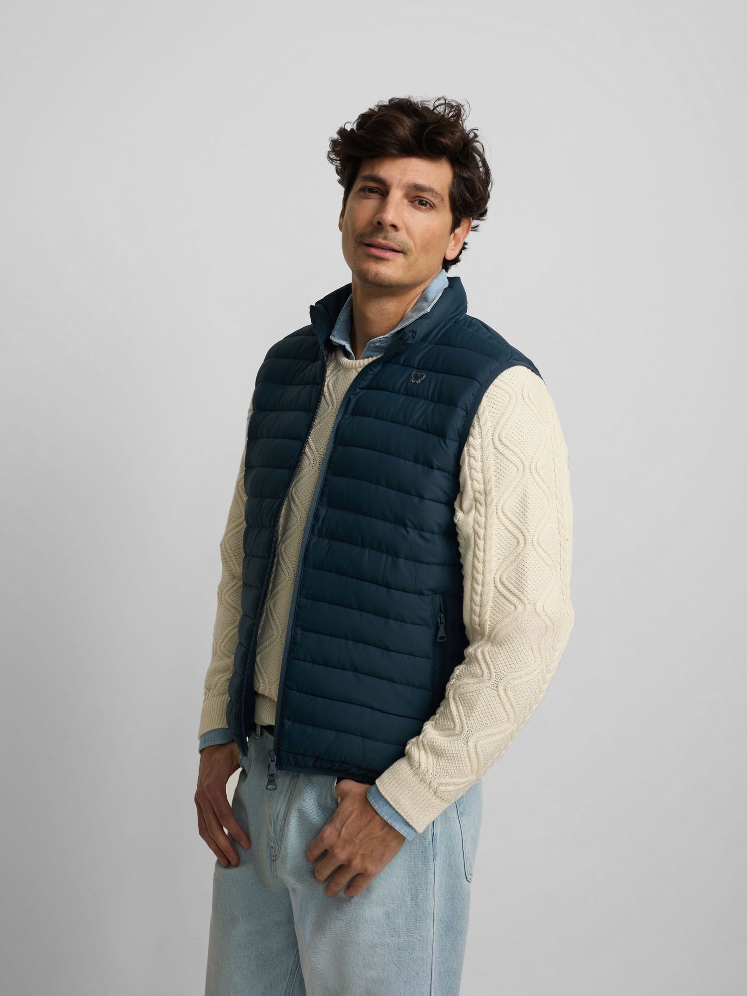 Chaleco padded azul marino