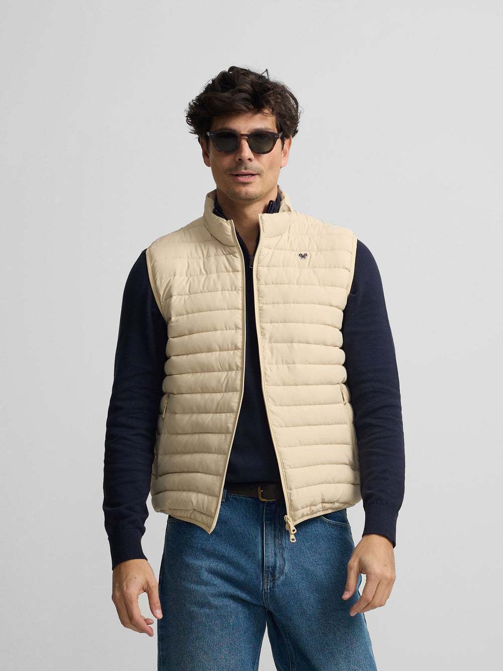 Gilet matelassé beige clair