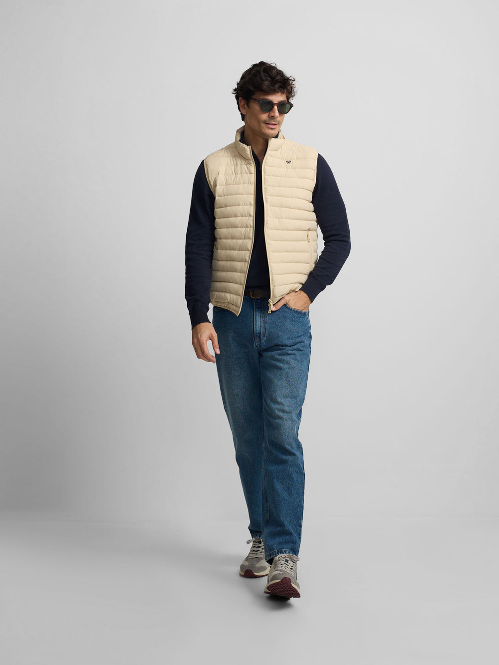 Gilet matelassé beige clair