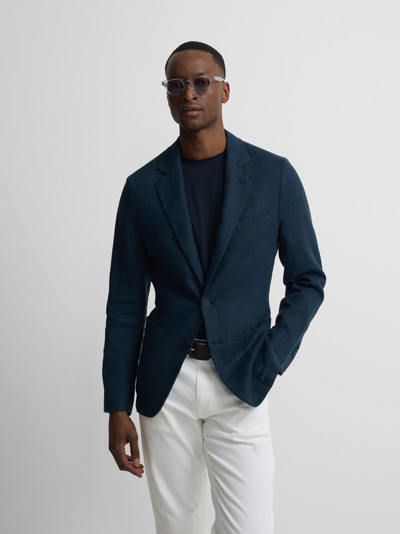 Blazer comfort azul-marinho