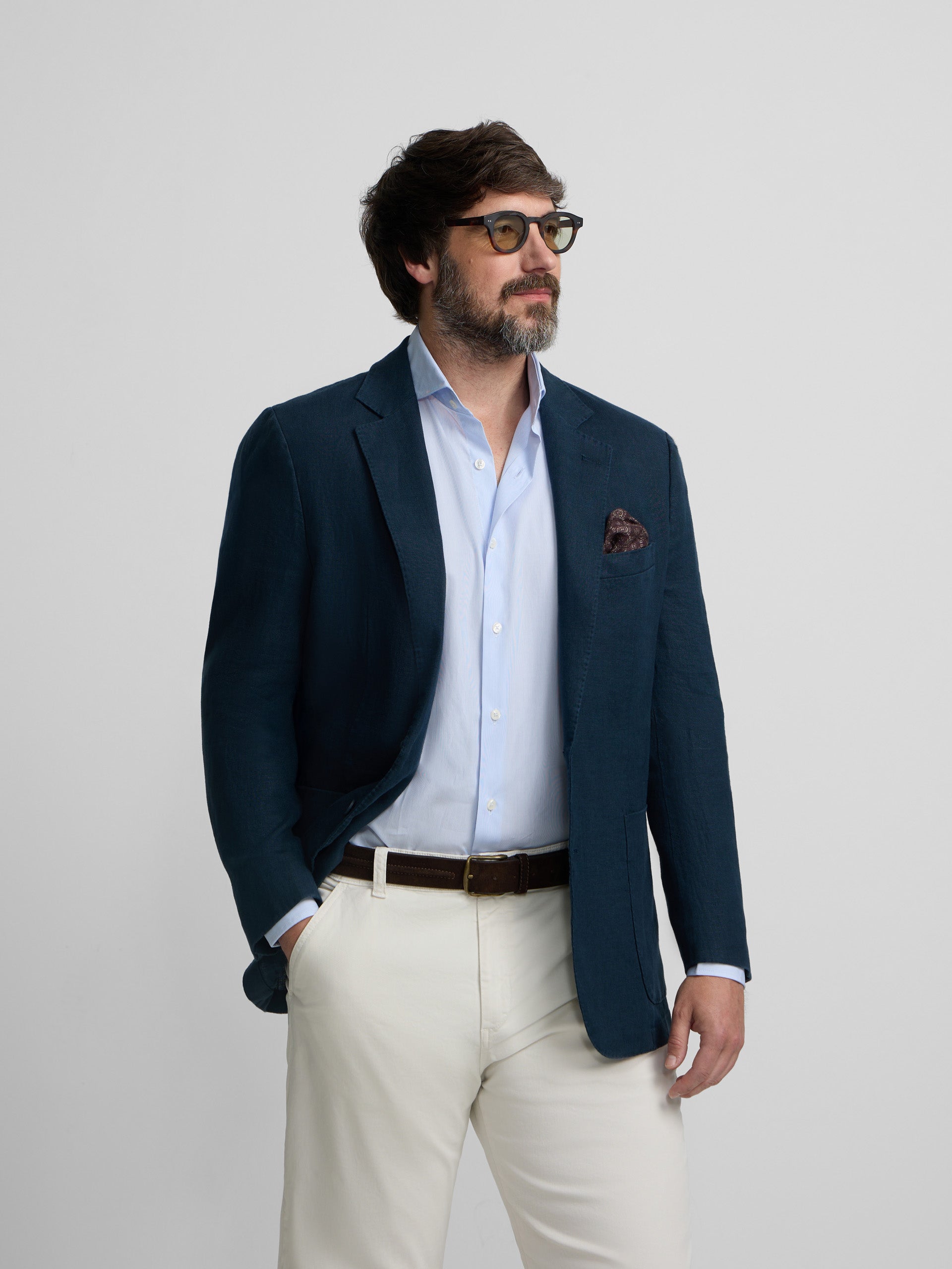 Blazer comfort azul-marinho