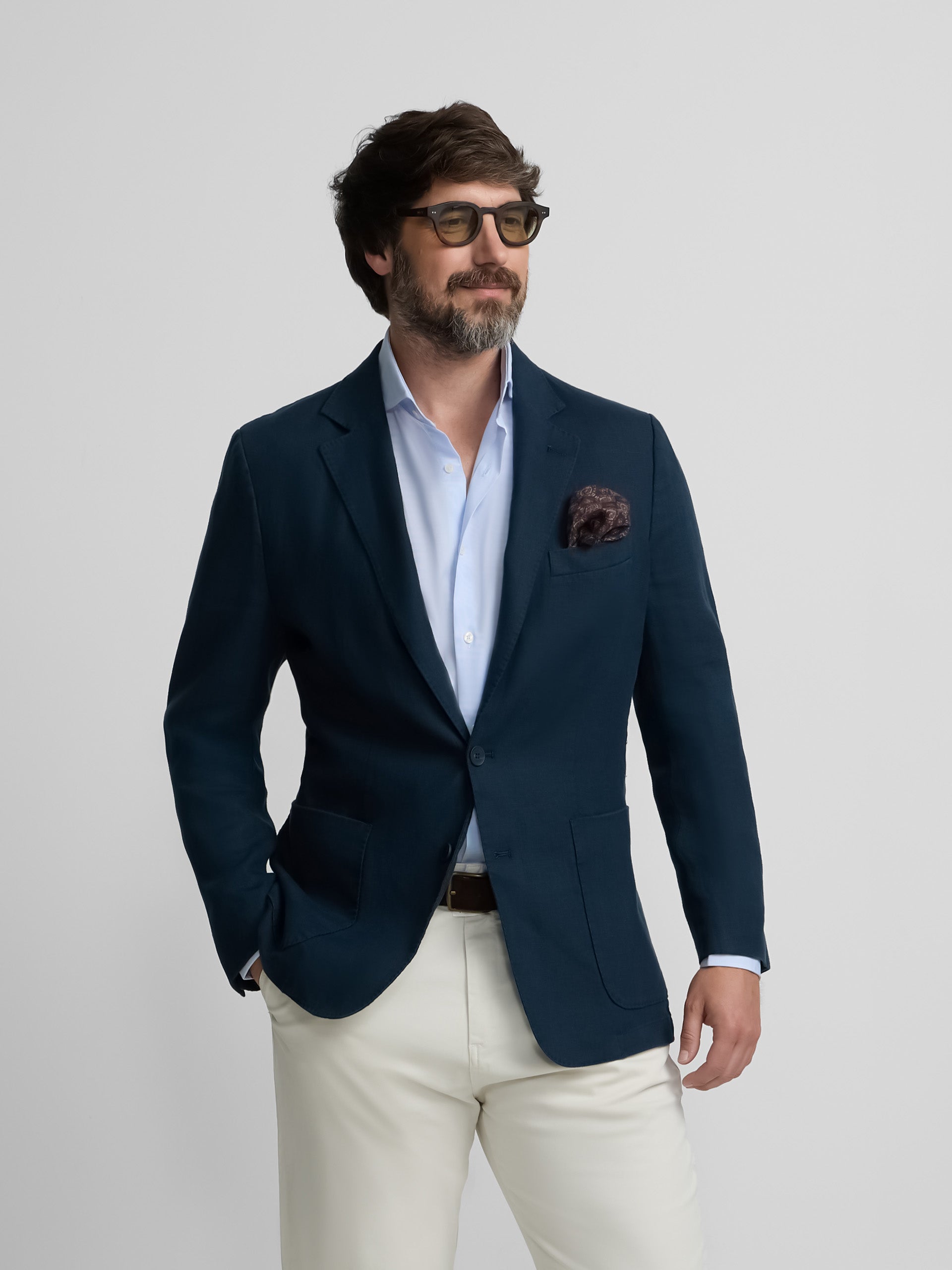 Blazer comfort azul-marinho