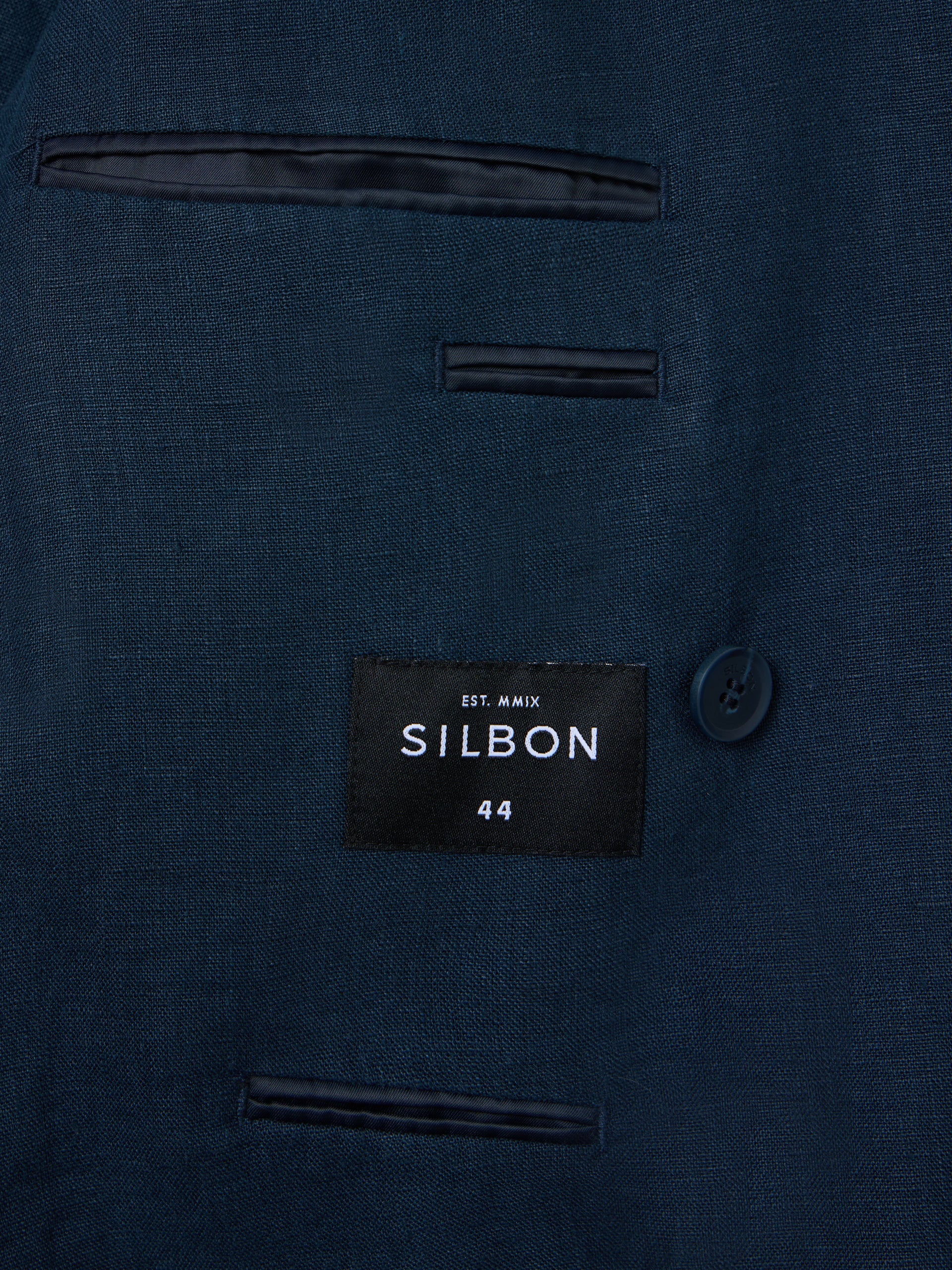 Navy blue comfort double-breasted jacket