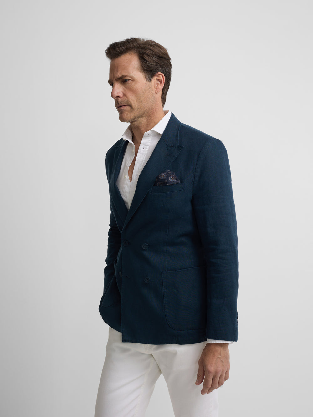 Americana cruzada comfort azul navy