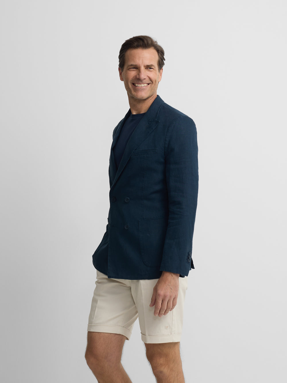 Americana cruzada comfort azul navy