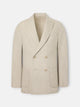 Beige comfort double-breasted jacket