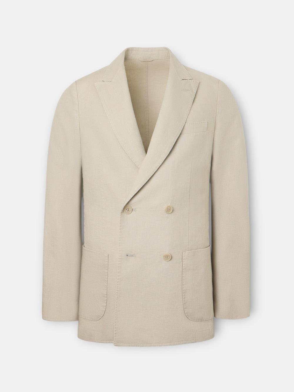 Beige comfort double-breasted jacket