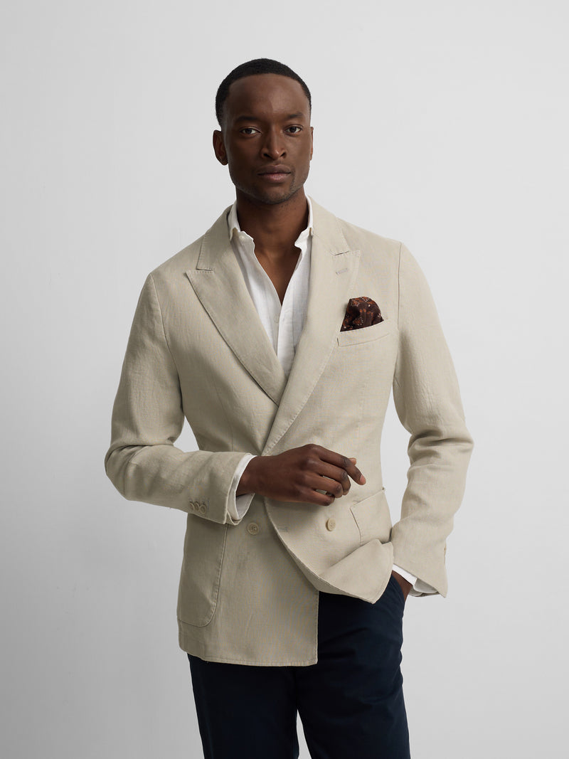 Veste croisée confort beige
