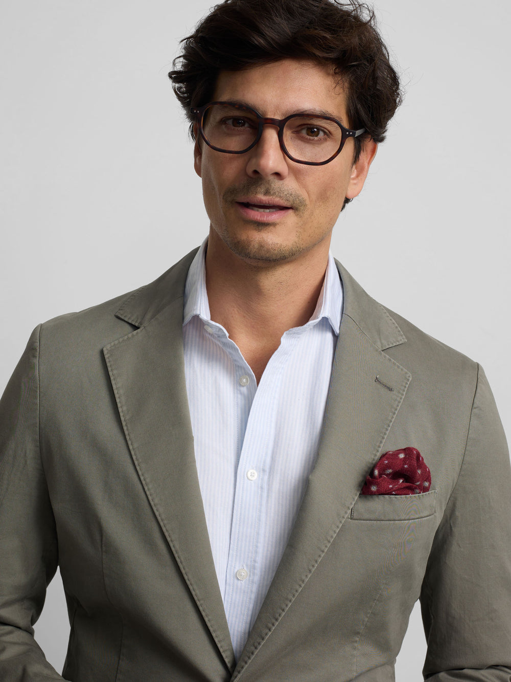 Americana casual verde gris