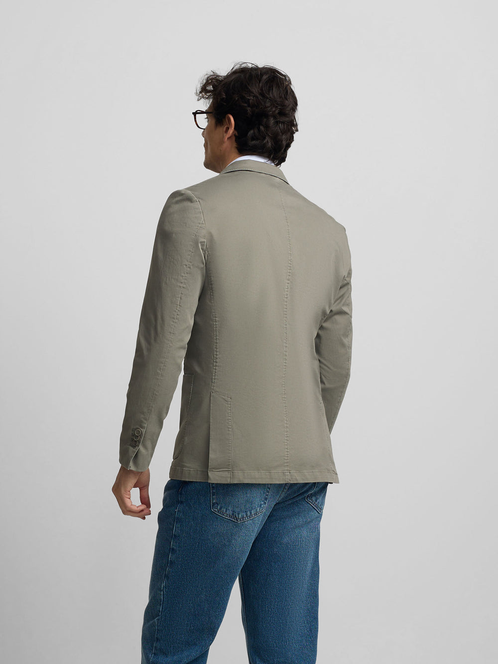 Americana casual verde gris