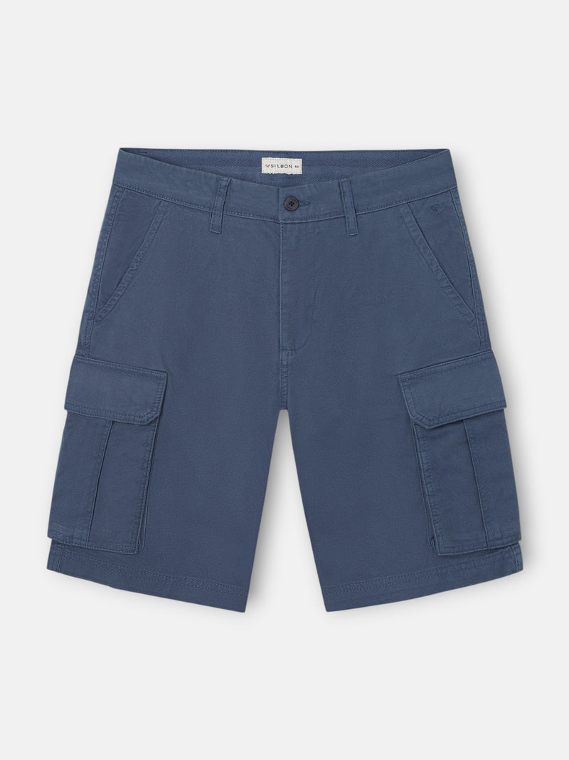 Bermuda cargo bleu indigo