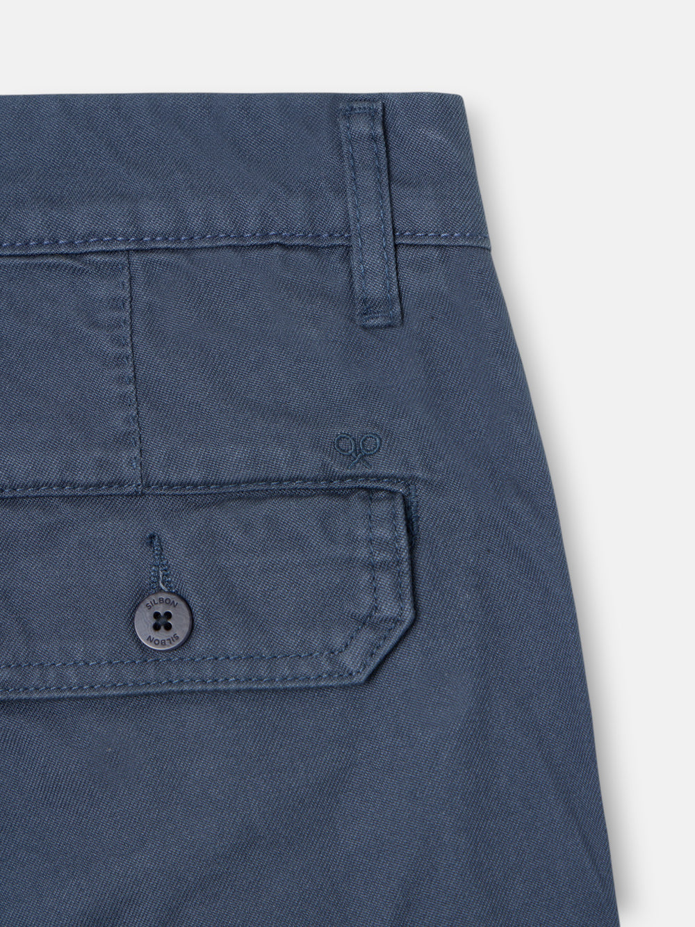 Indigo blue cargo Bermuda shorts