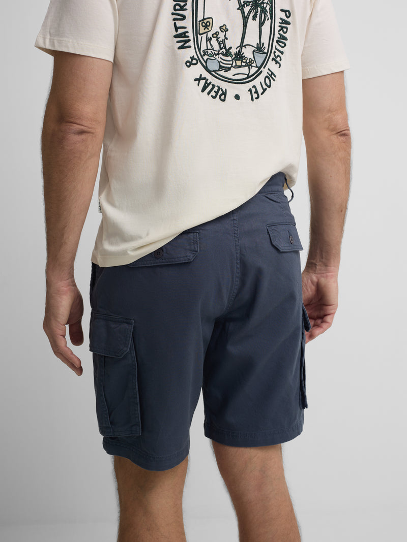 Bermuda cargo bleu indigo
