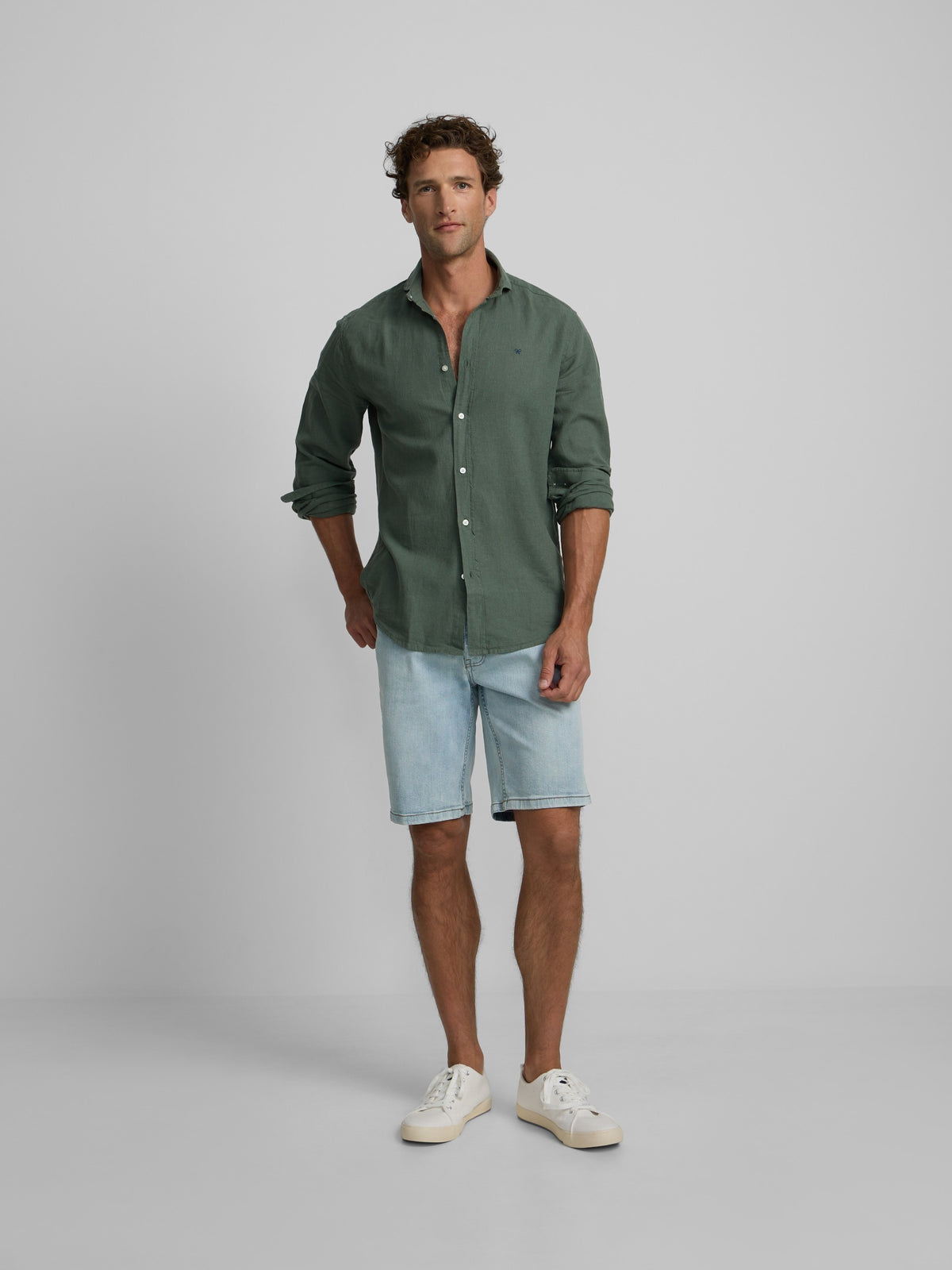 Bermuda cinco bolsillos denim azul claro