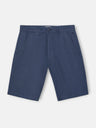 Bermuda lino lisa azul indigo