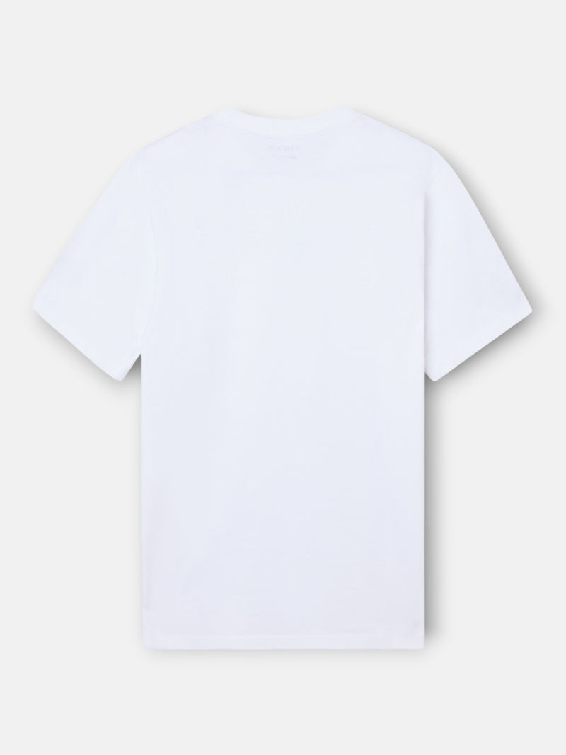 T-shirt classique blanche avec poche et mini-logo