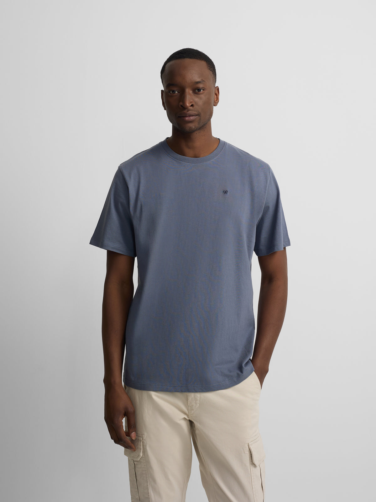 Camisola minilogo azul médio