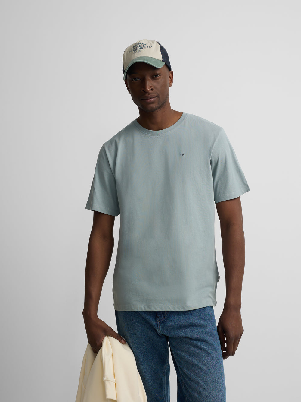 Camiseta minilogo verde gris