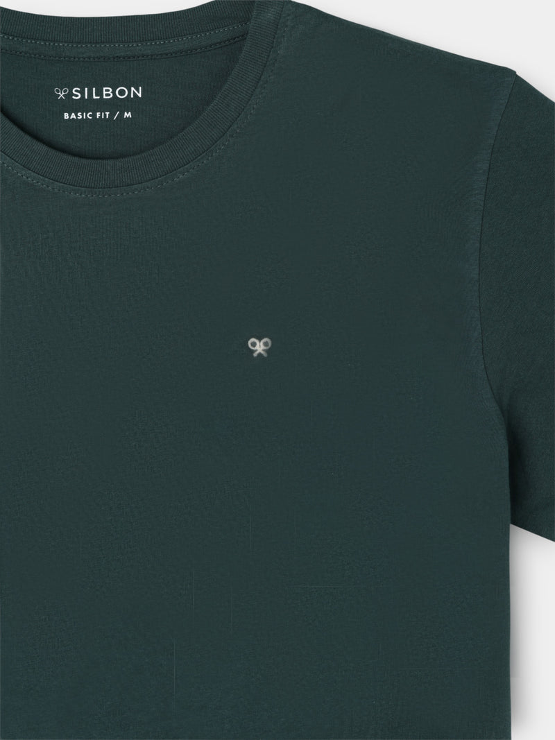 Camiseta minilogo verde oscuro