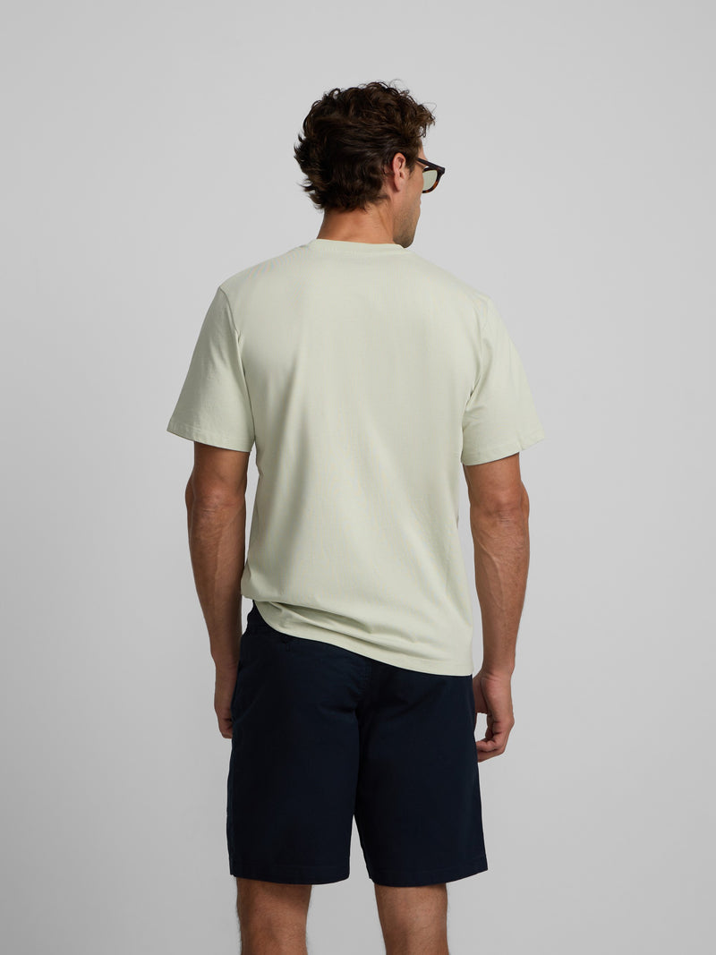 T-shirt lisa minilogo emblema verde claro