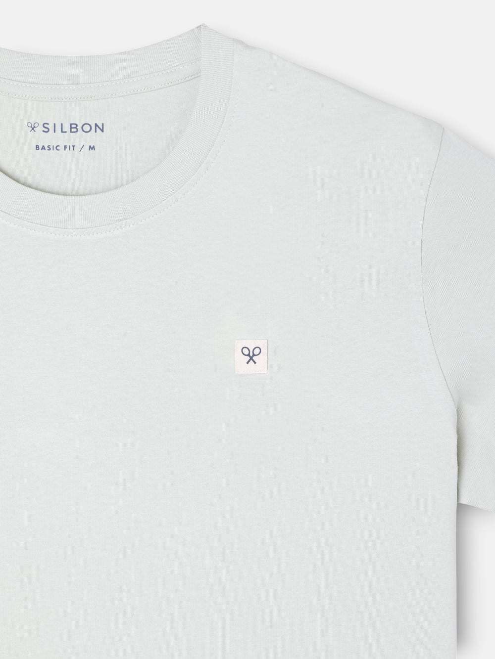 T-shirt lisa minilogo emblema verde claro