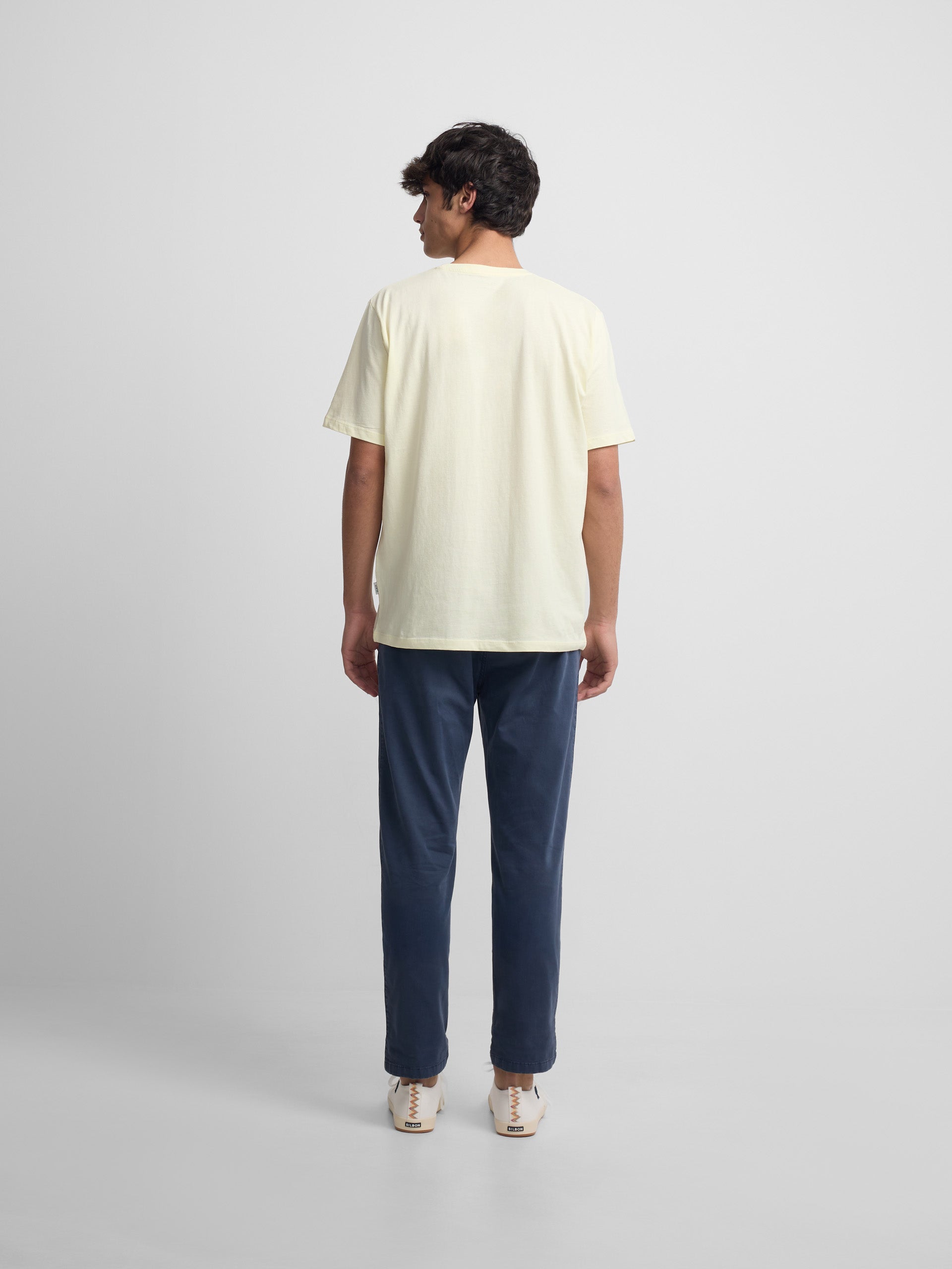 T-shirt jaune à mini logo