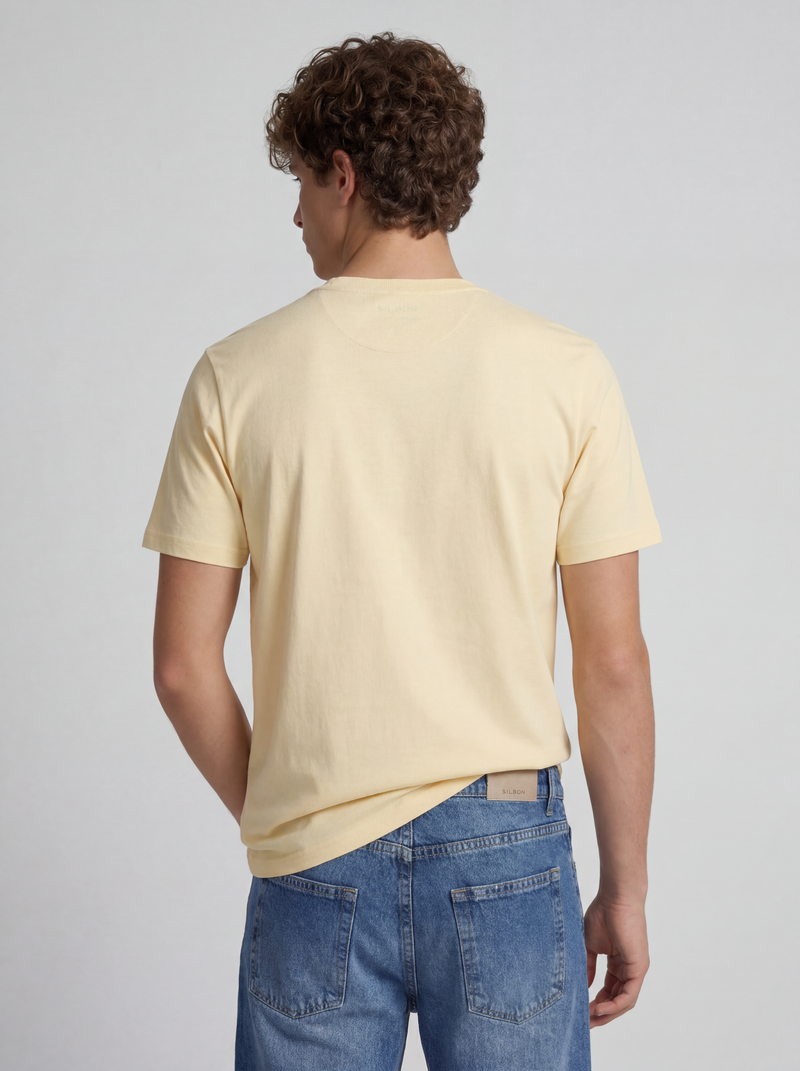 Camiseta raqueta media amarillo