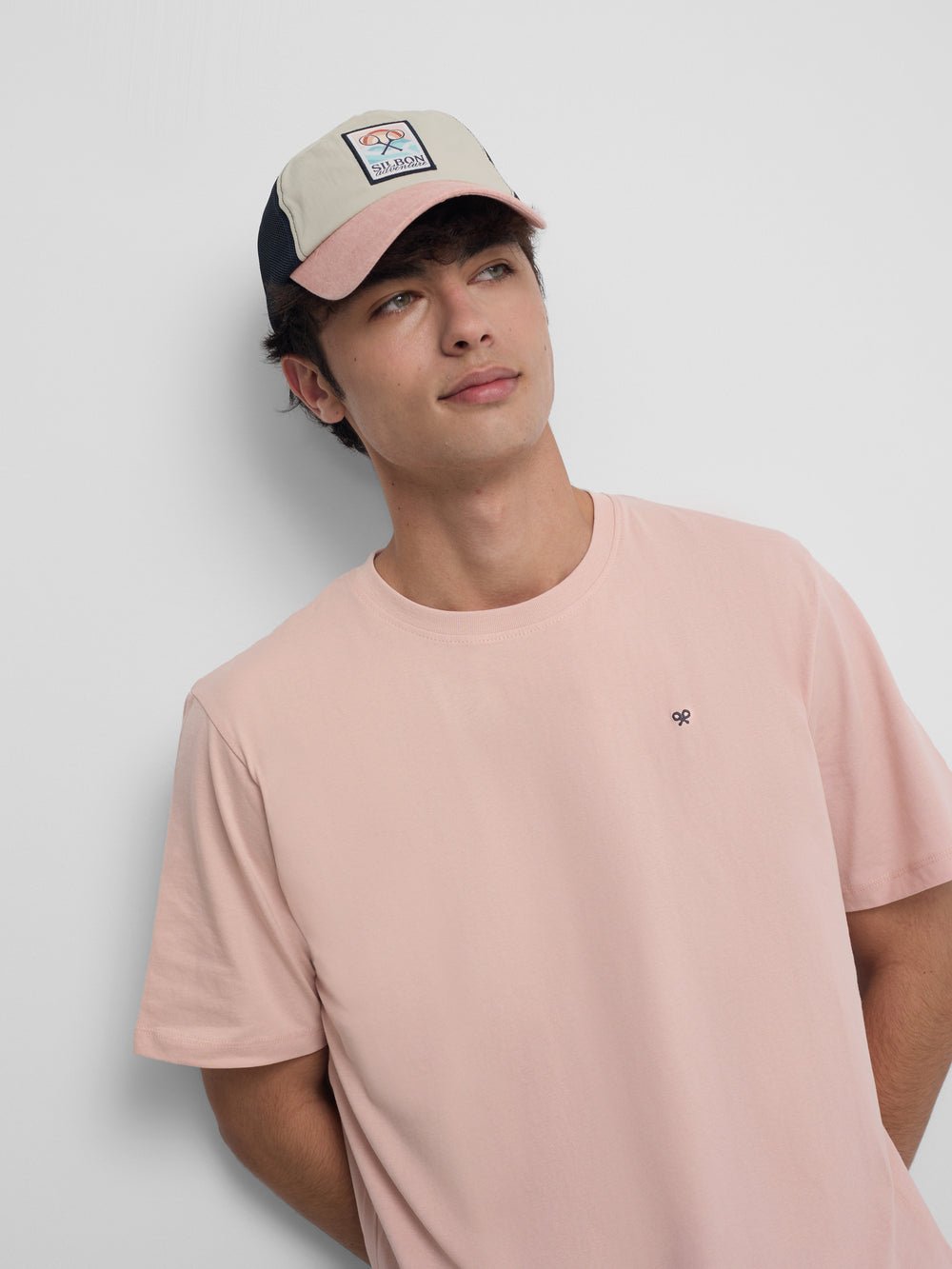 Camiseta minilogo rosa