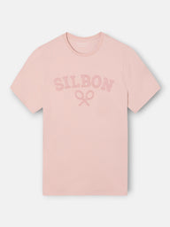 Camiseta raqueta media rosa