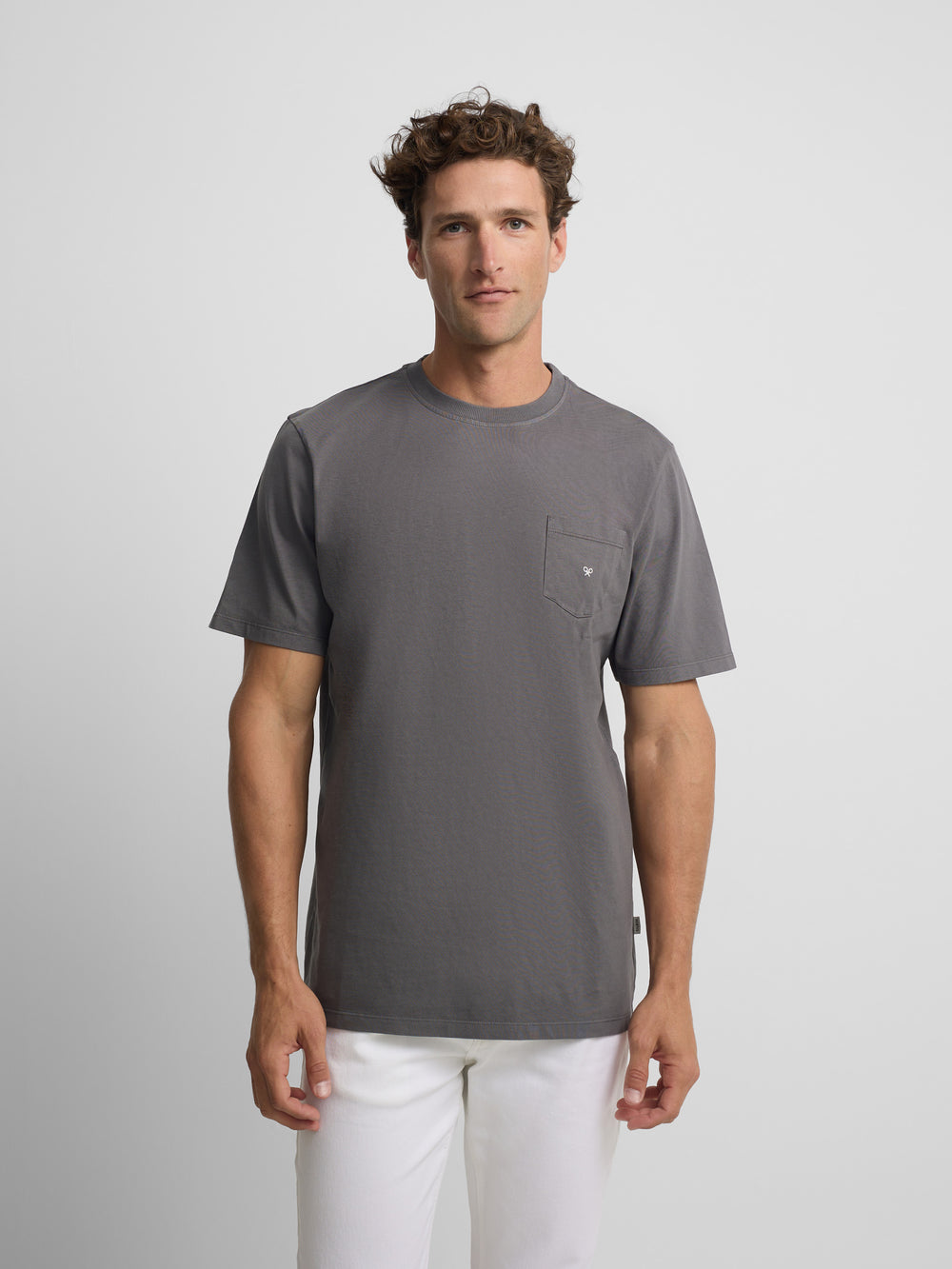T-shirt classique poche minilogo gris
