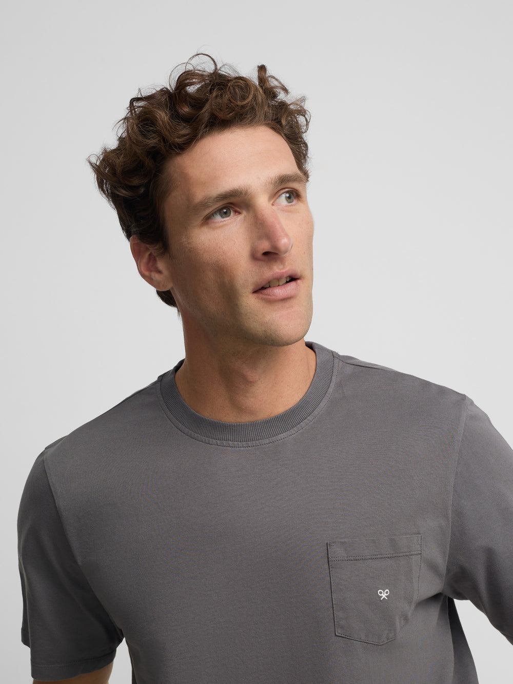 T-shirt classique poche minilogo gris