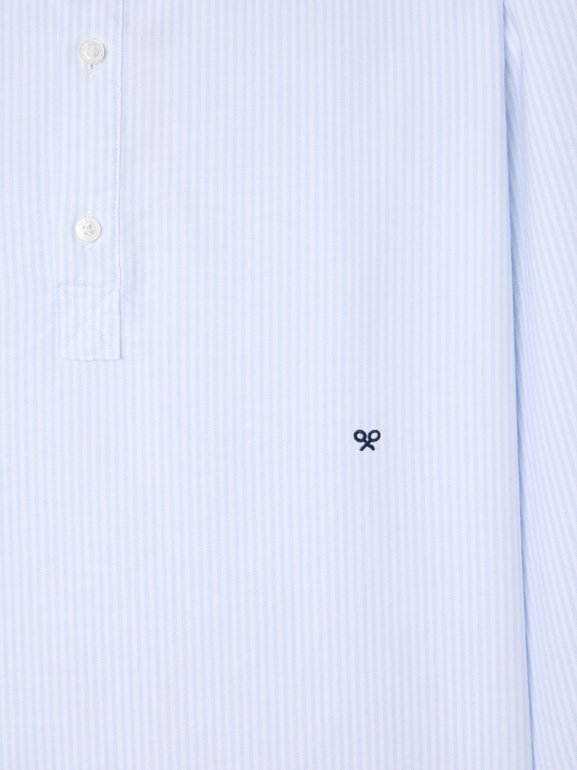 Polo desportivo oxford riscas azul-claro