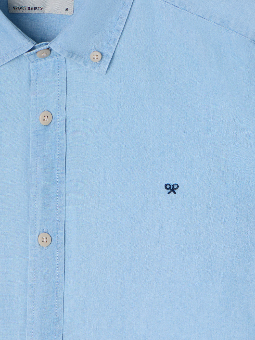 Camisa desportiva denim azul claro