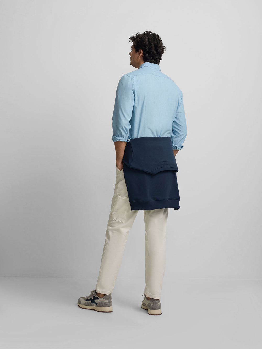 Camisa desportiva denim azul claro