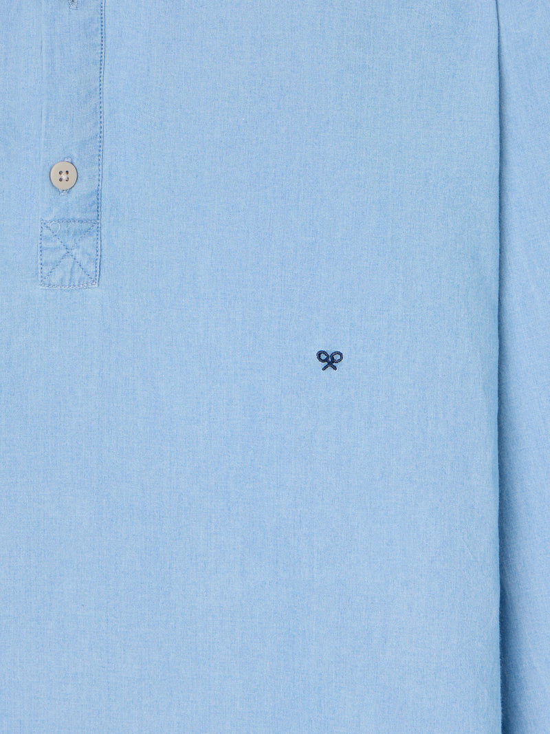 Polo desportivo denim azul claro