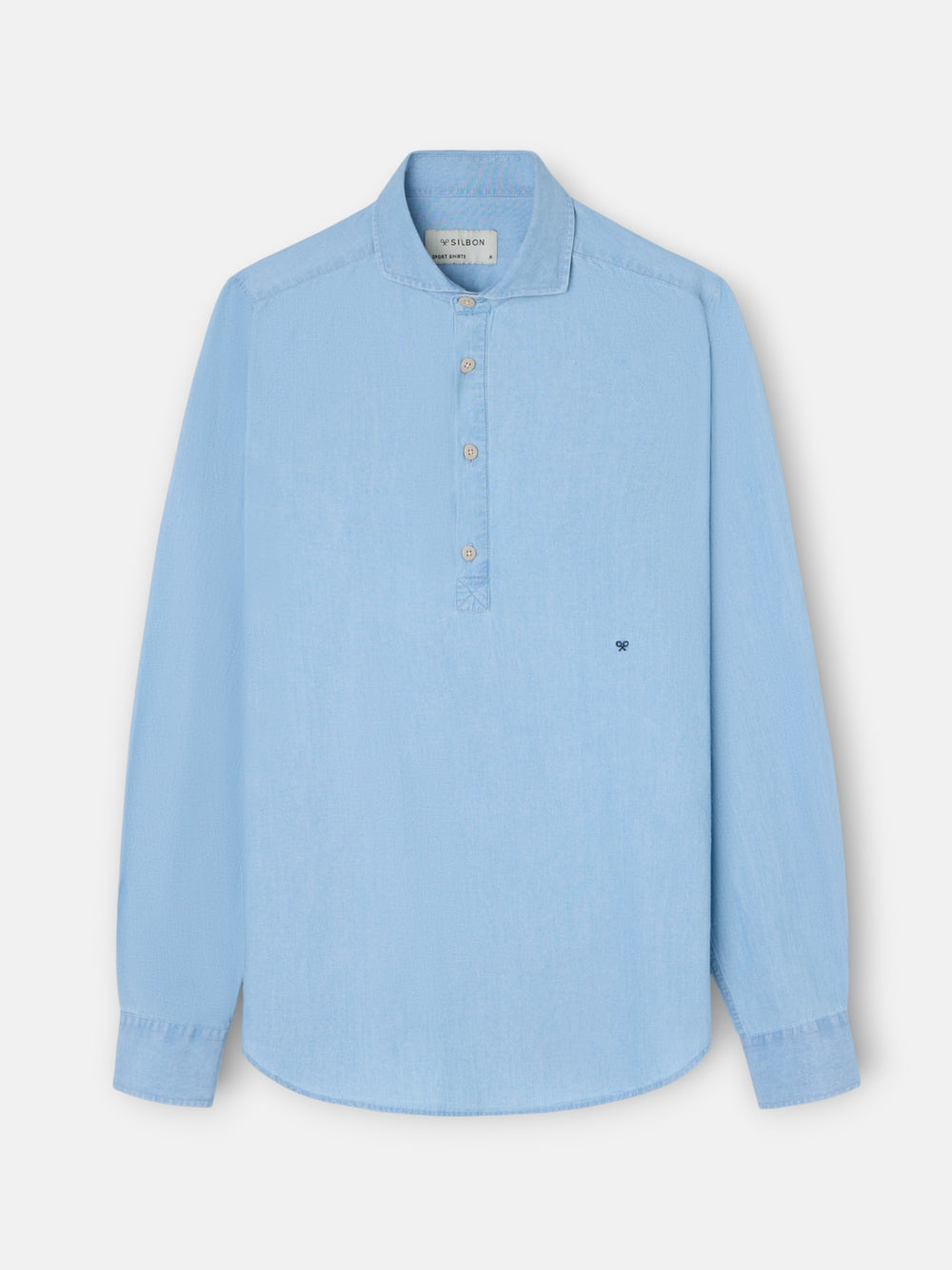 Polo sport en denim bleu clair