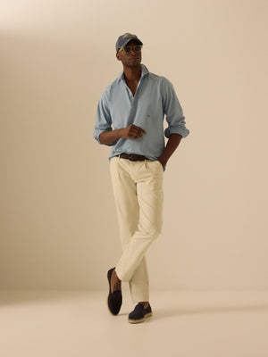 Polo desportivo denim azul claro