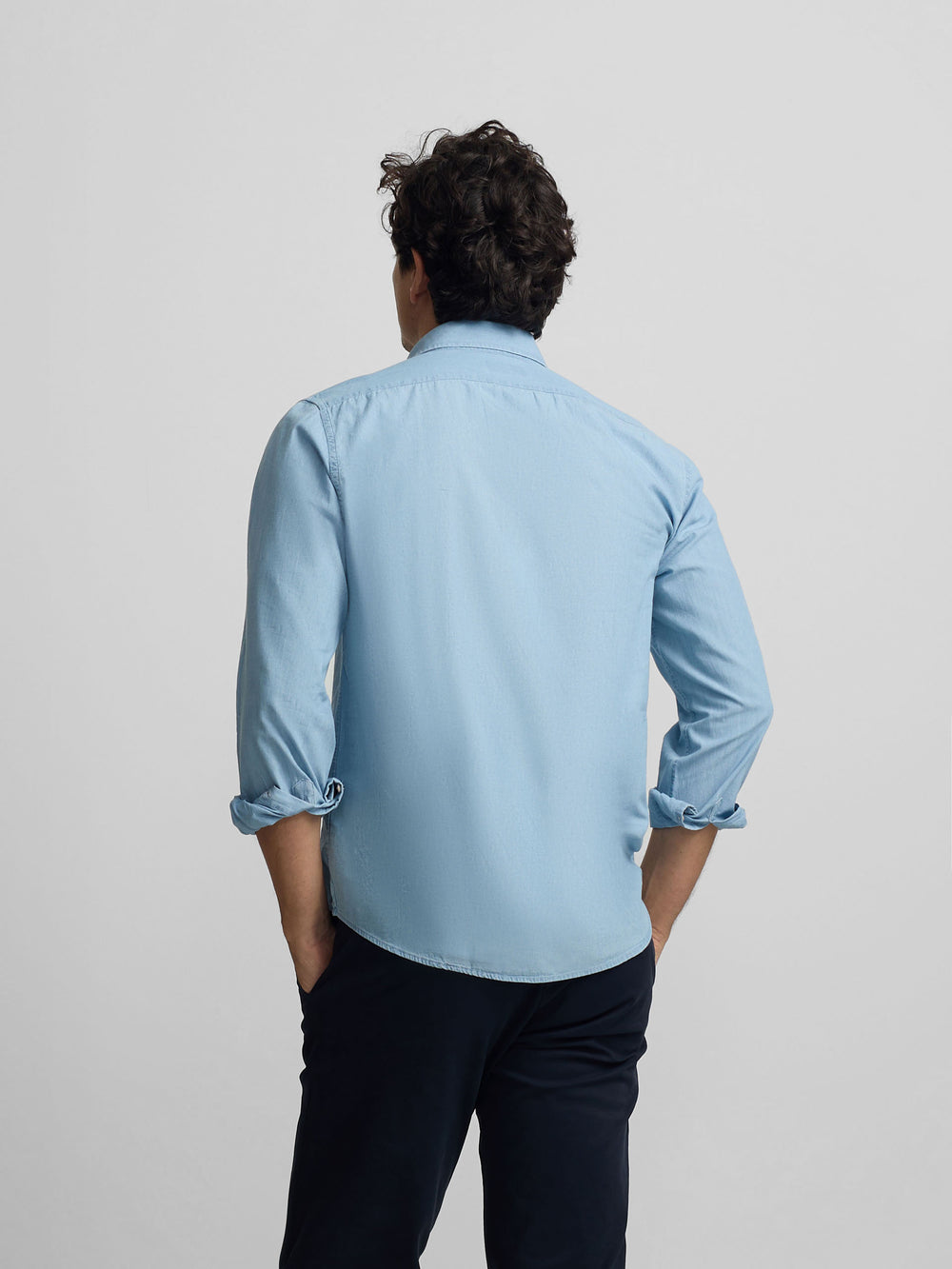 Polo desportivo denim azul claro