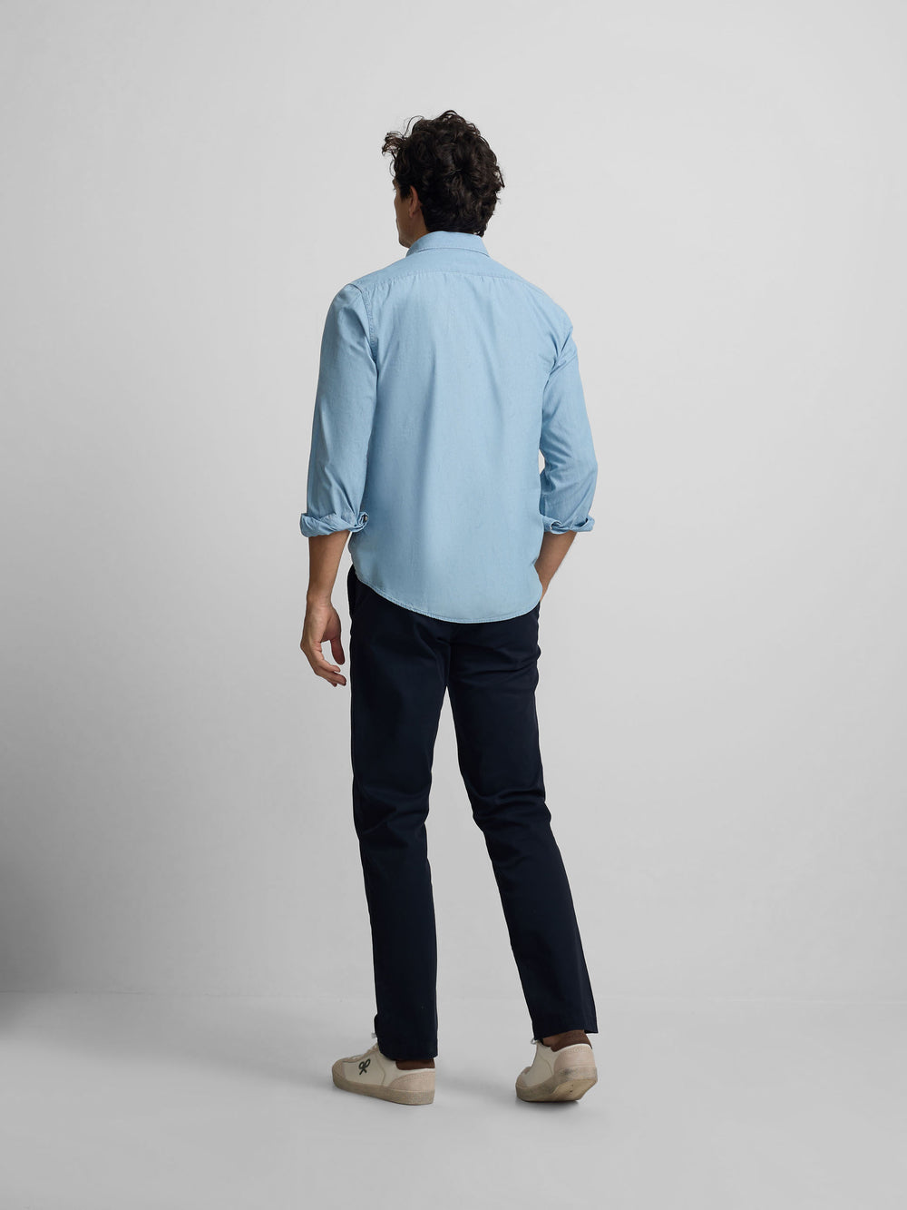 Polo desportivo denim azul claro