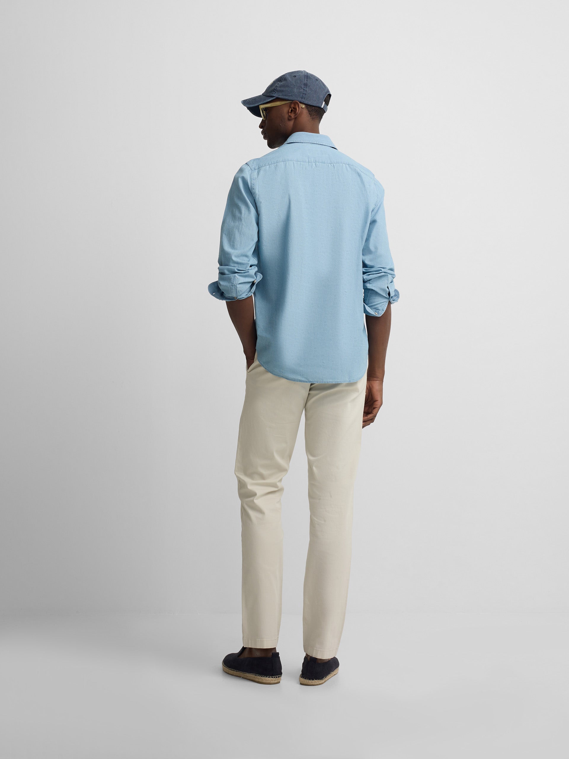 Polera sport denim azul claro