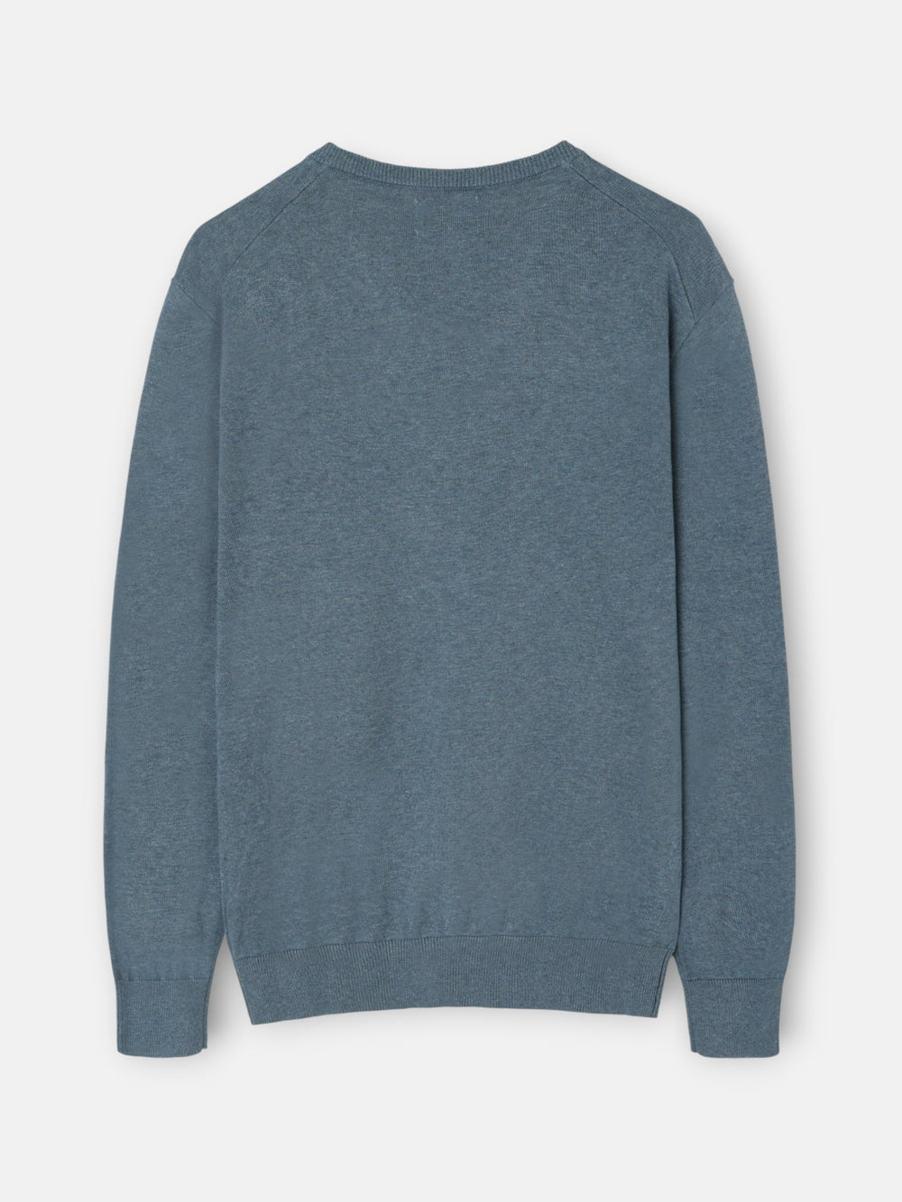 Pull col V uni bleu clair