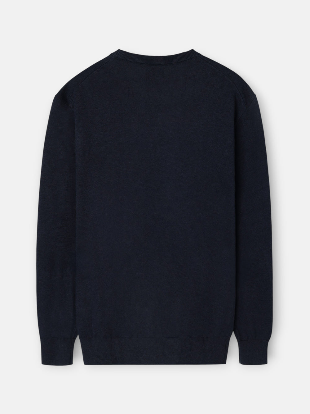 Jersey liso cuello caja azul marino