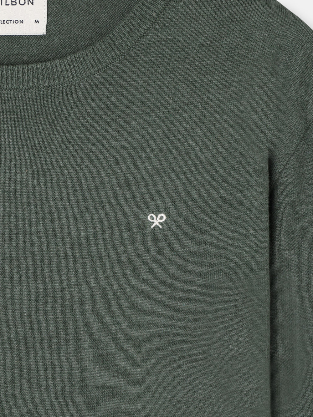 Jersey liso cuello caja verde