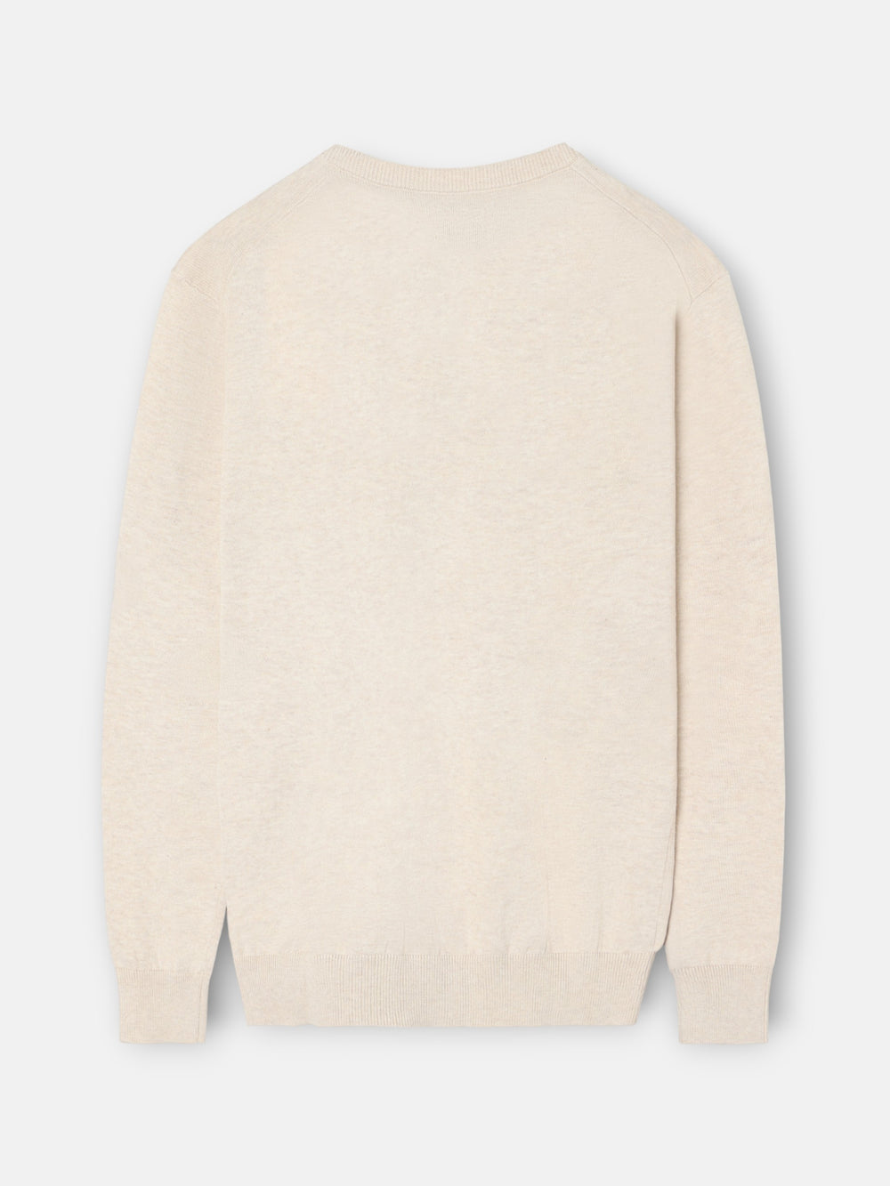 Camisola lisa decote redondo creme