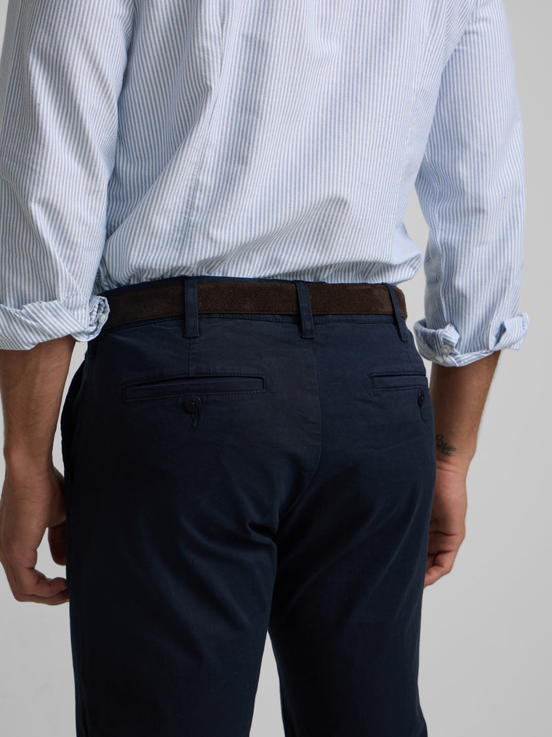 Navy blue sport chino trousers
